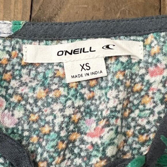 O’Neill Linney Mini Tank Dress Floral Print Sleeveless Lace-up Front Size XS - Picture 5 of 6